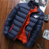 2025 New Winter Long Sleeve Cotton Coat Zipper Jacket Men’s Cotton Coat - dark blue / XS(old)