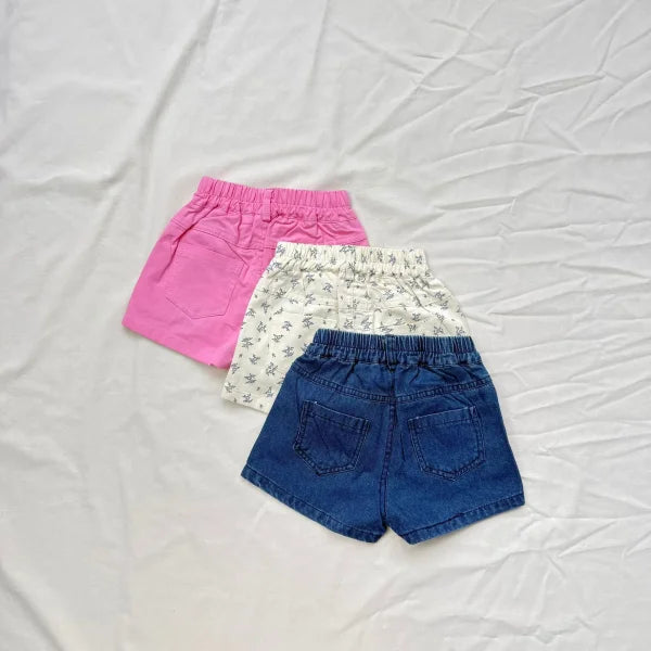 2025 Summer Girls Denim Shorts – Cute Beach Jeans Hot Pants for Kids - Himpall