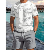 Men’s Summer Palm Tree T-Shirt – Short Sleeve Vacation Beach Casual Graphic Tee - Tshirt-NXH79661 / S