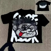 Unisex Y2K Oversized Graphic T-Shirt – Vintage Big Face Cotton Streetwear Tee - 1 / XXXL