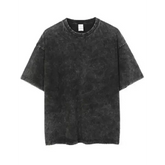Washed Vintage Acid Wash T-Shirt – Women’s Harajuku Street Hip Hop Retro Cotton Top - black / S