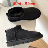 2025 Winter Warm Boots Ladies Snow Boots Man and Women Short Boots Real Sheepskin Wool Low-cut Warm Fur Shoes Fur