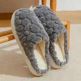 Winter Warm Plush Indoor Home Cotton Slippers - 42-43 / GRAY