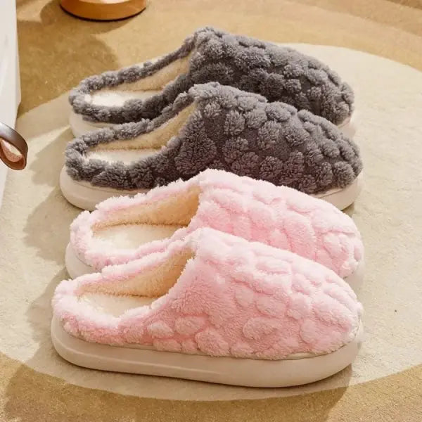 Winter Warm Plush Indoor Home Cotton Slippers