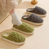 Winter Warm Plush Indoor Home Cotton Slippers