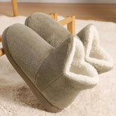 Winter Warm Floor Shoes: Soft Plush Indoor Slippers & Anti-Slip House Snow Boots for Couples - khaki / 38-39