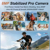 Smart glasses men 800W 4K camera 3600mAh power bank for translation