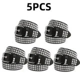 2026 New Square Bead Rivet Belt Metal Pyramid Belt Men and Women Punk Hardware Jeans Belt Y2K Belt Designer Belt