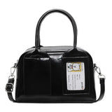 Ita shoulder bag with transparent harajuku designer pocket - Black-no card