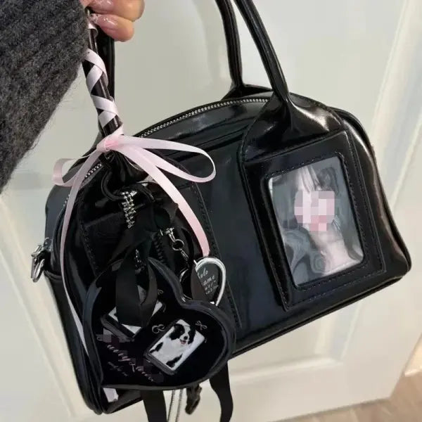 Ita shoulder bag with transparent harajuku designer pocket
