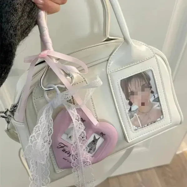 Ita shoulder bag with transparent harajuku designer pocket