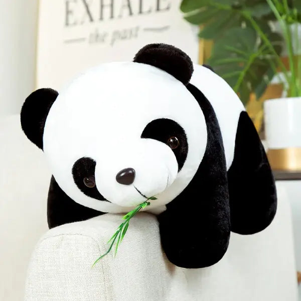 Bamboo Panda Stuffed Animal Doll Unisex (Cotton 20cm) Kawaii Gift - with bamboo / 20cm