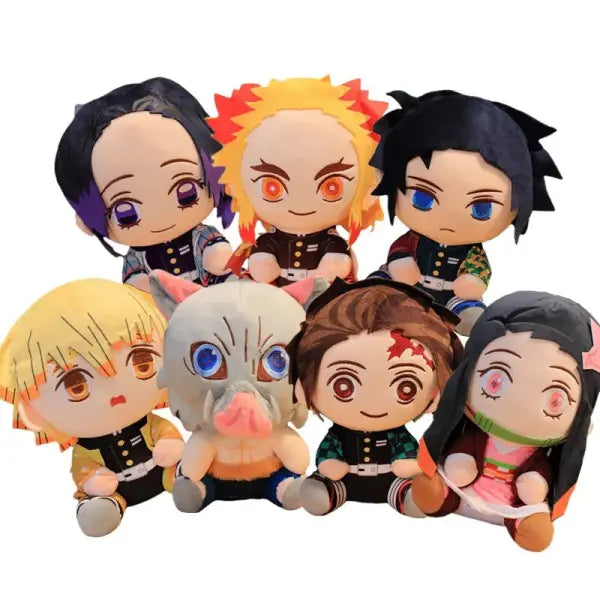 20cm Japan Demon Slayer Plush Dolls Lovely Anime Stuffed Toys
