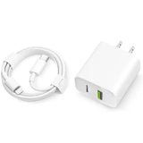 20W Fast Charger with USB Power Delivery for iPhone Pro Max - charger set AandC