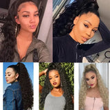 22inch Synthetic Long Kinky Curly Clip-in Ponytail Extension
