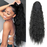 22inch Synthetic Long Kinky Curly Clip-in Ponytail Extension