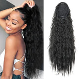 22inch Synthetic Long Kinky Curly Clip-in Ponytail Extension