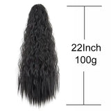 22inch Synthetic Long Kinky Curly Clip-in Ponytail Extension