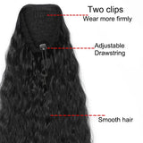 22inch Synthetic Long Kinky Curly Clip-in Ponytail Extension