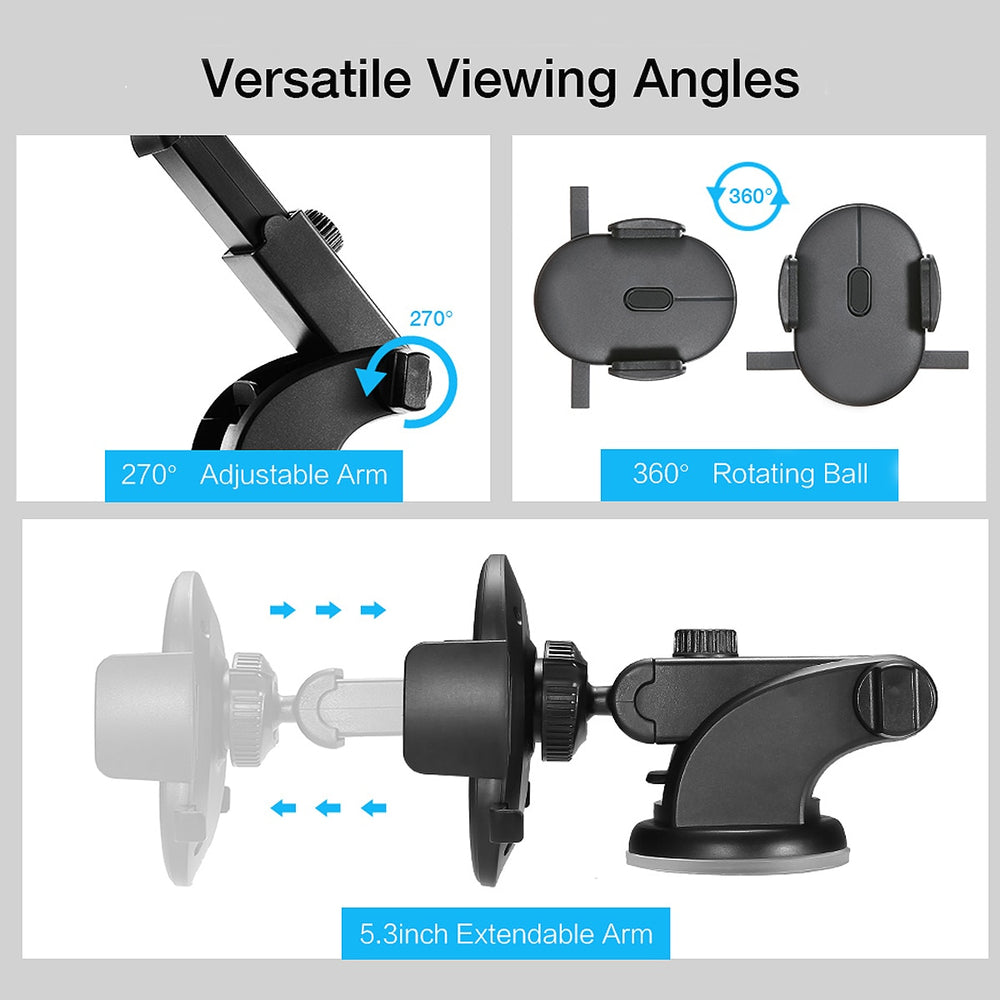 Car Phone Holder Long Rod Telescopic Car Dashboard Suction Cup Type - Hair Remover