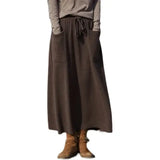 25 New arrivals women’s 100% wool skirts women’s autumn and winter long loose and comfortable knit bottoming cashmere