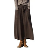 Wool Skirts Autumn Winter 100% Cashmere Knit Warm Long A-line Style