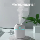 Mini Air Humidifier Mist Discharge 250ml LED Lamp Home Car Quiet Use - style 2