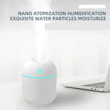 Mini Air Humidifier Mist Discharge 250ml LED Lamp Home Car Quiet Use - style 2