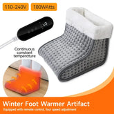 Electric Heated Foot Warmer – 26×28×22cm Soft Feet Heating Pad with 9-gear Adjustable Temperature (US/EU Plug)