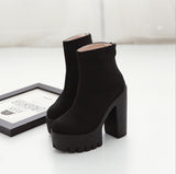 Platform Women Ankle Boots with mso-number-format general Style