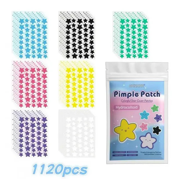 Star Pimple Patches Seven Color Hydrocolloid Dots – Gentle Acne Care