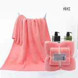 2pc bath towels coral velvet set for hotel spa