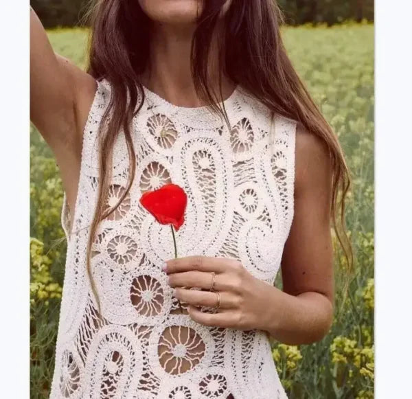 2pcs Women’s Lace Skirt Suit – V-Neck Ruffle Top & Flare Skirt - Himpall