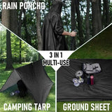 Military Raincoat Rain Poncho Waterproof Camping Tent