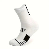 3 Pairs Men Comfort Fit Cushion Performance Athletic Crew Socks - 3 Pairs White / One Size