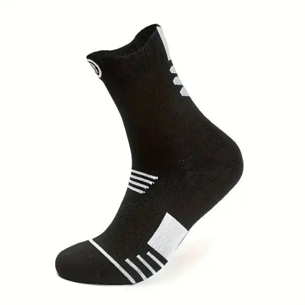 3 Pairs Men Comfort Fit Cushion Performance Athletic Crew Socks - 3 Pairs White / One Size