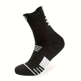 3 Pairs Men Comfort Fit Cushion Performance Athletic Crew Socks - 3 Pairs White / One Size