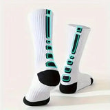3 Pairs Men Comfort Fit Cushion Performance Athletic Crew Socks - 3 Pairs White / One Size