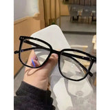 Square Acetate Blue Light Blocking Universal Fashion Glasses - 1PC-black