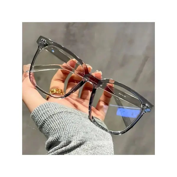 Square Acetate Blue Light Blocking Universal Fashion Glasses - 1PC-gray