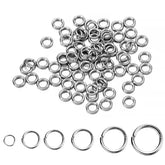 30–200PCS Stainless Steel Split Rings – 3–25mm Open Jump Rings for DIY Jewelry Making & Accessories