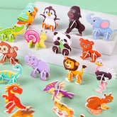 30Pcs Mini Animal DIY Jigsaw Puzzles Toys for Kids Birthday Party Favors Classroom Rewards Baby Shower Gifts Pinata