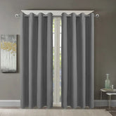 34x108 Blackout Curtain in Gray with Grommet Top Room Darkening Panel - Himpall