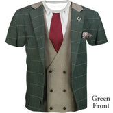 Men’s Polyester Print Broadcloth Knit Spring Summer T-Shirt - L41202155720 / 2XL