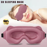 3D Padded Sleep Mask – Soft Eye Shade Blindfold for Full Light Block Sleep Aid Eyepatch