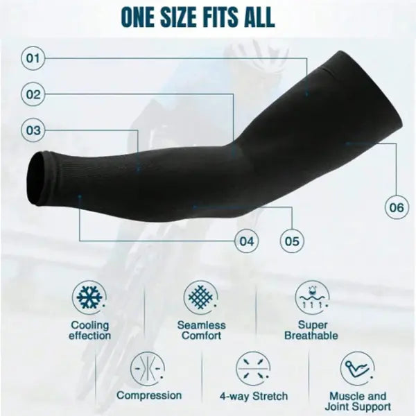 3Pairs Fashion Sun Ice Silk Sleeves Unisex Summer Sun Protection Arm Sleeves Suitable for Outdoor Riding Driving Fishing