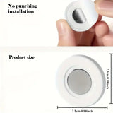 3pcs No Drill Magnetic Remote Holder - Wall Mount for TV/AC/DVD Remotes White Space-Saving Design - 3pcs