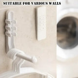 3pcs No Drill Magnetic Remote Holder - Wall Mount for TV/AC/DVD Remotes White Space-Saving Design - 3pcs
