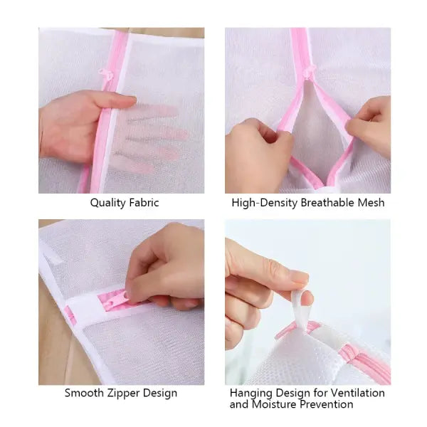 3Pcs Set Bra Zippered Mesh Laundry Bags for Reusable Care