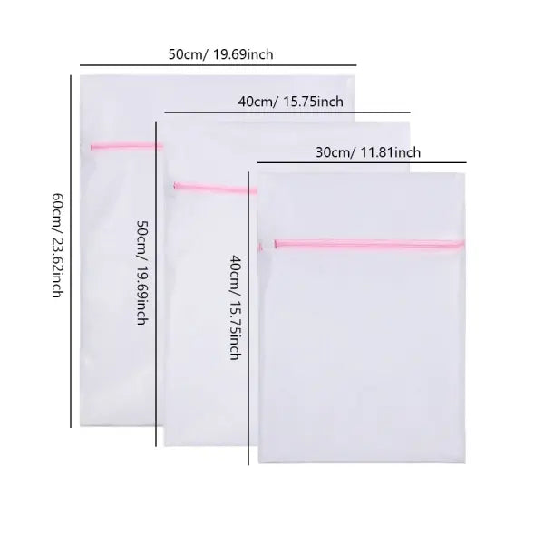 3Pcs Set Bra Zippered Mesh Laundry Bags for Reusable Care